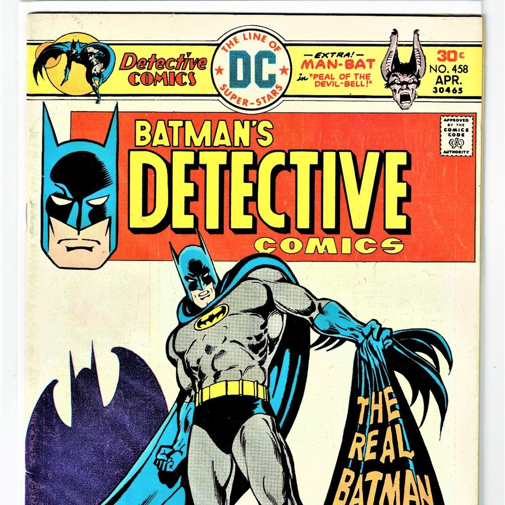 DCs DETECTIVE COMICS 1976 #458/BATMAN MUST DIE/VF 8+